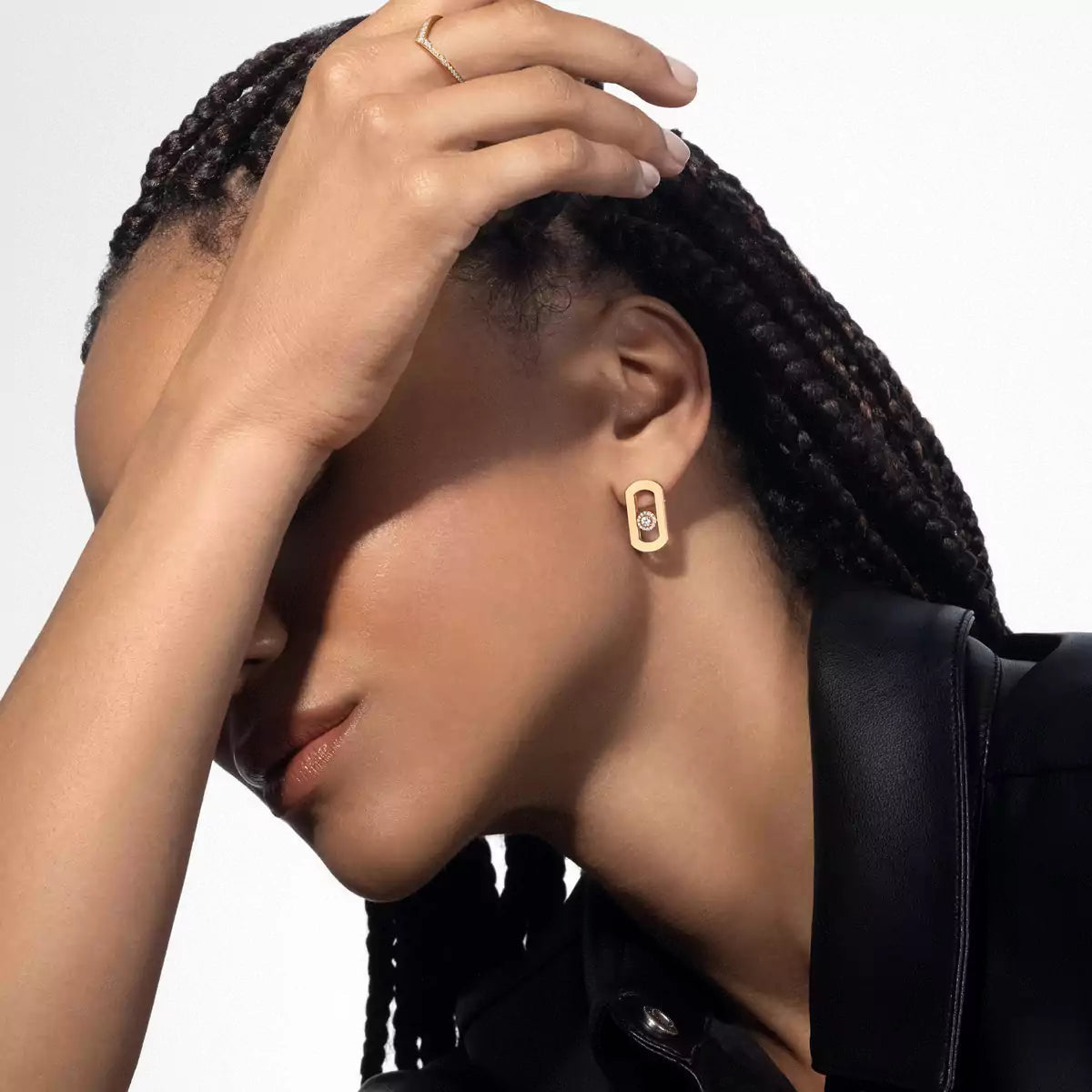 [Blue Tears Jewelry]So Move Diamond Earrings in Yellow Gold