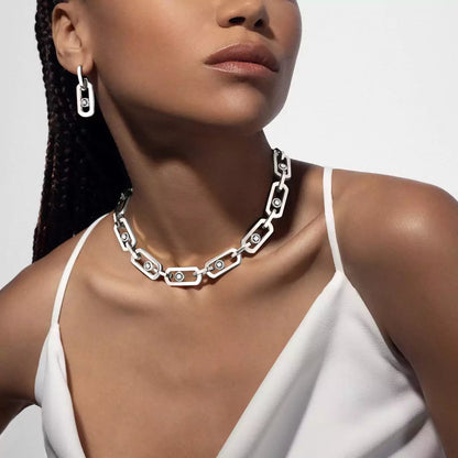 [Blue Tears Jewelry] So Move XL Diamond Hoop Earring