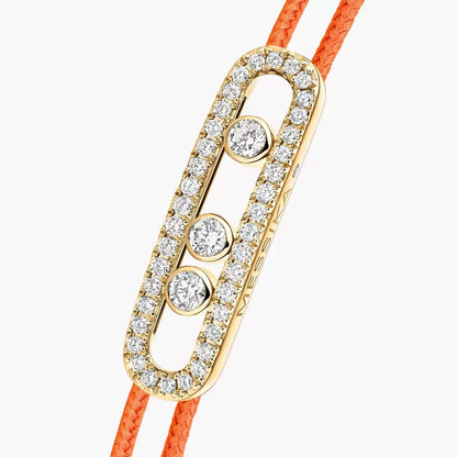 [Blue Tears Jewelry]Messika Care(s) pink cord pav¨¦ bracelet
