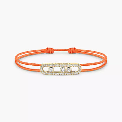 [Blue Tears Jewelry]Messika Care(s) pink cord pavé bracelet