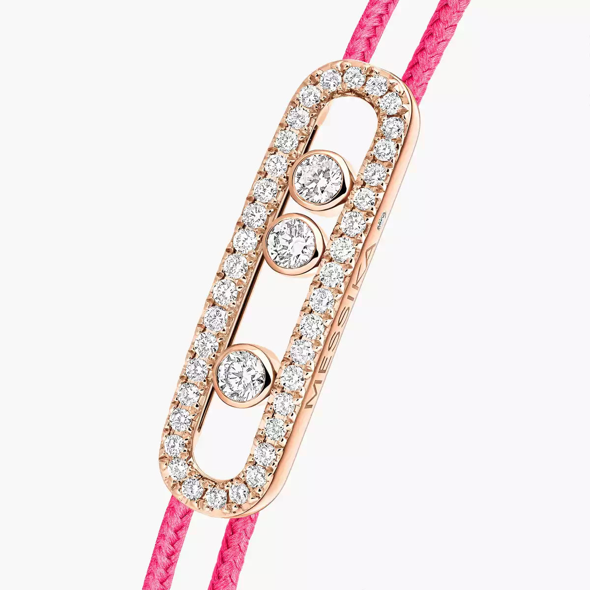 [Blue Tears Jewelry]Messika Care(s) pink cord pavé bracelet