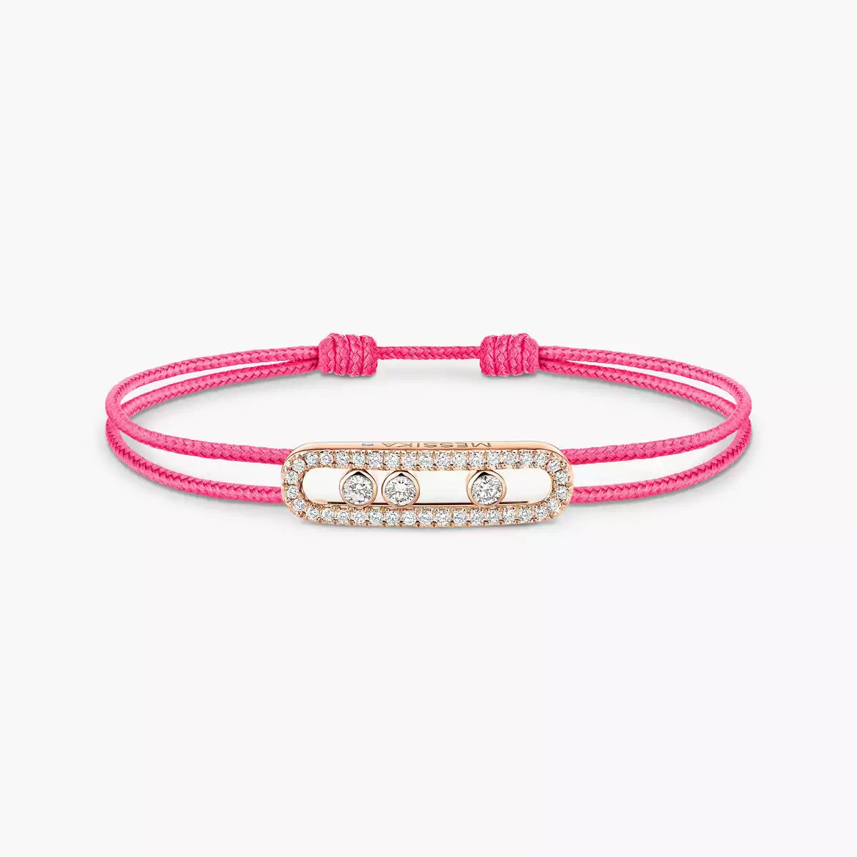 [Blue Tears Jewelry]Messika Care(s) pink cord pav¨¦ bracelet