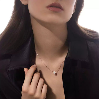 [Blue Tears Jewelry]Diamond Necklace 0,20ct Brilliant Shape Joy