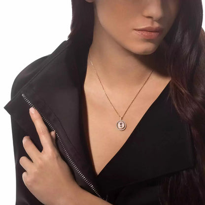 [Blue Tears Jewelry]Lucky Move Diamond Necklace in Rose Gold and White Mother-of-Pearl