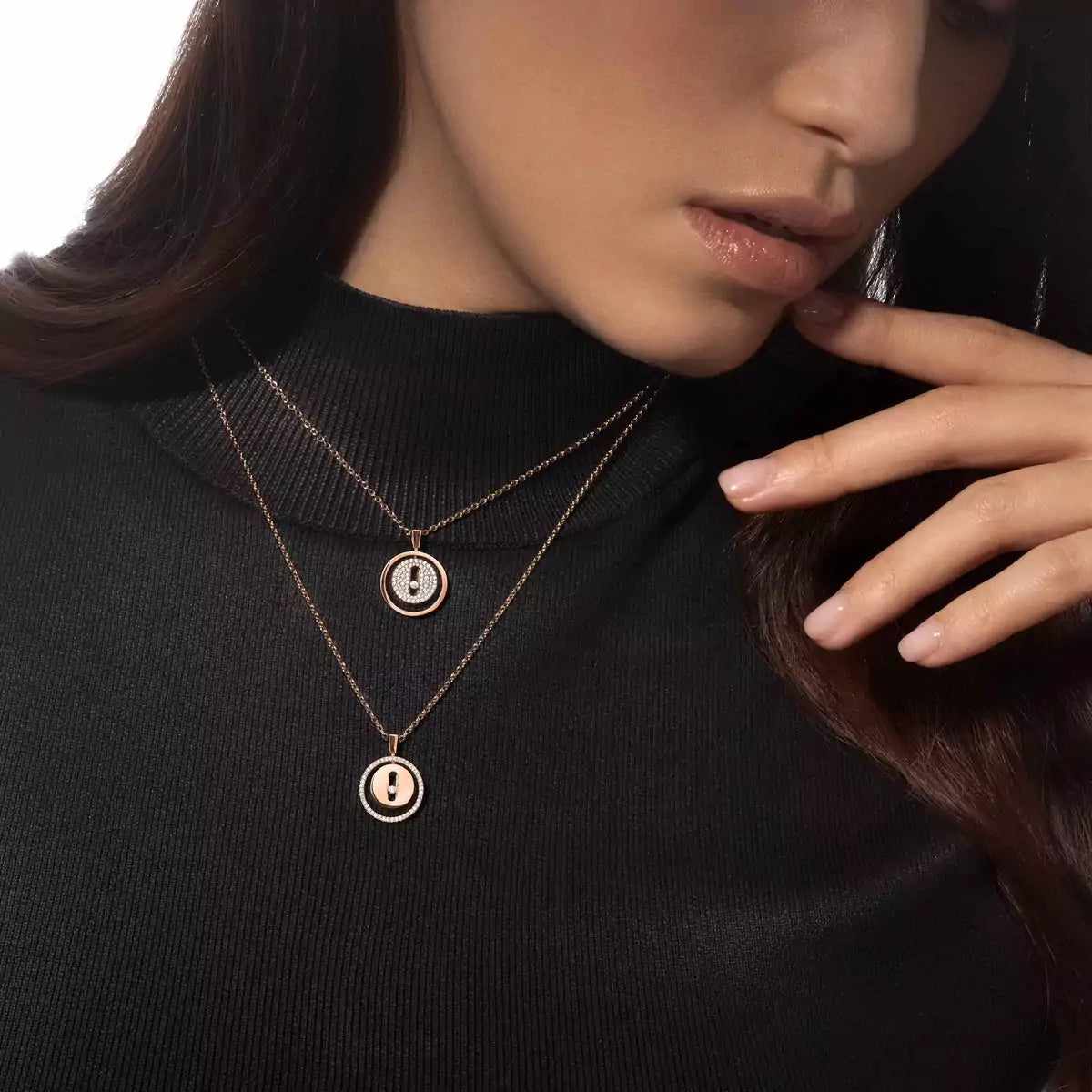 [Blue Tears Jewelry] Lucky Move Diamond Necklace
