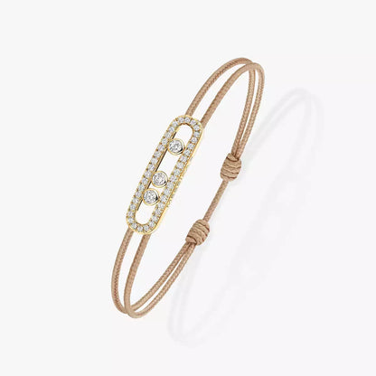 [Blue Tears Jewelry]Messika Care(s) pink cord pavé bracelet