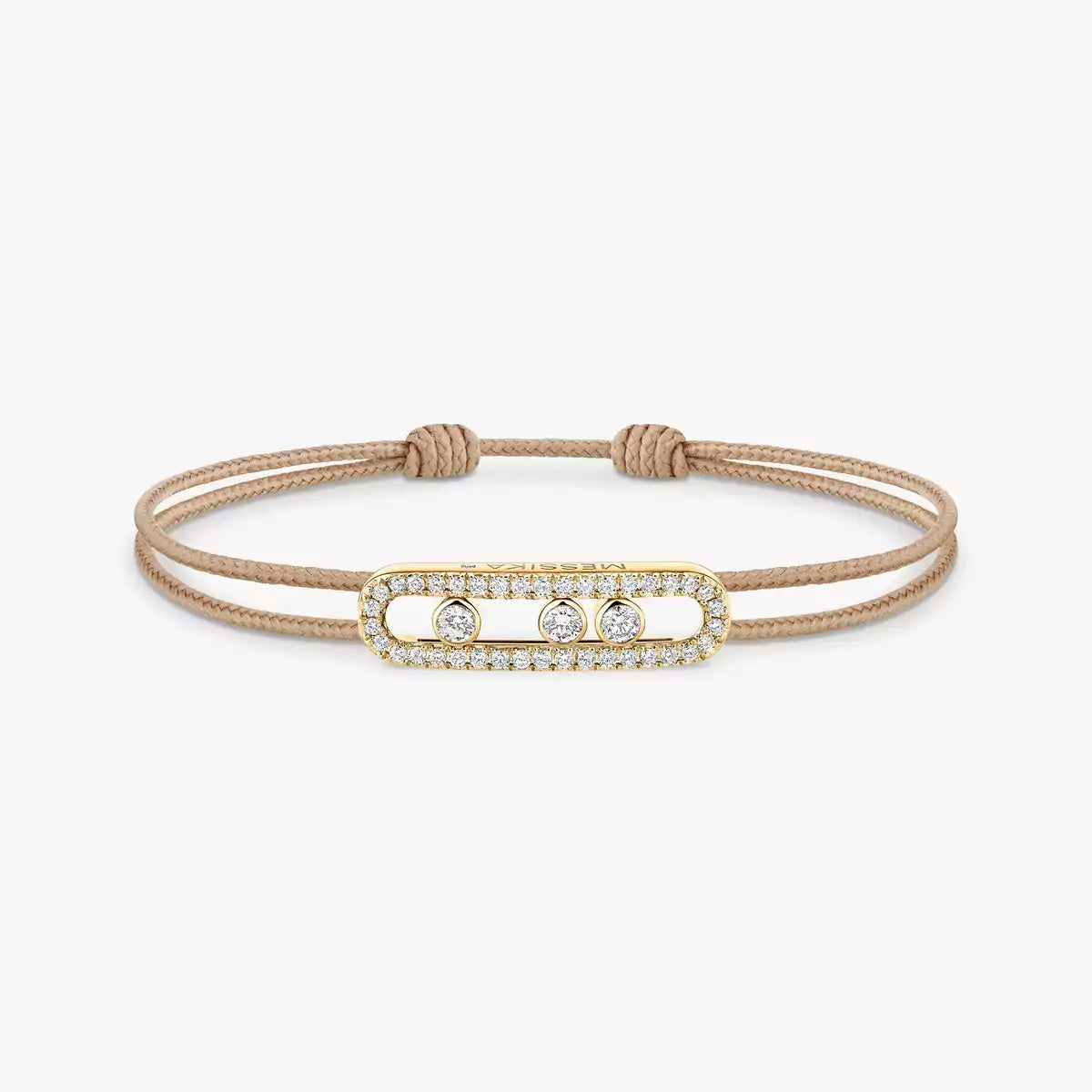 [Blue Tears Jewelry]Messika Care(s) pink cord pavé bracelet