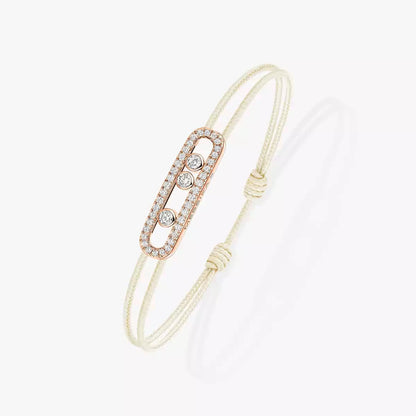 [Blue Tears Jewelry]Messika Care(s) pink cord pavé bracelet