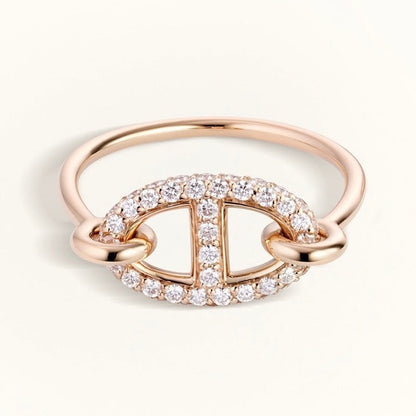 [BLUE TEARS]Runder kleiner Diamantring