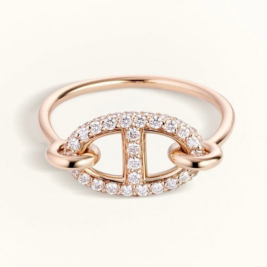 [BLUE TEARS]Runder kleiner Diamantring