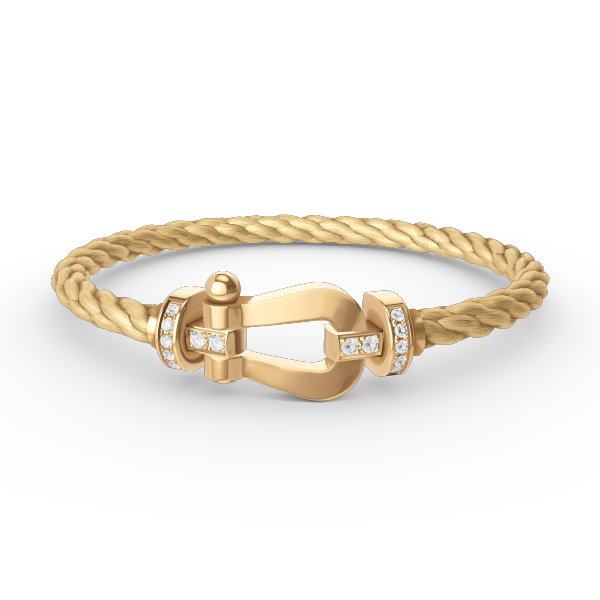 [BLAUE TRÄNEN]FORCE GROSSES HUFEISEN-HALBDIAMANTARMBAND GOLD