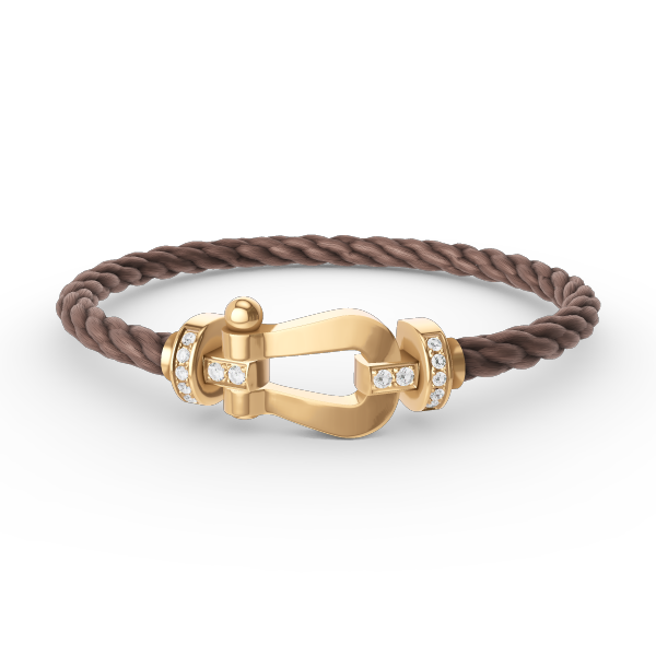 [BLAUE TRÄNEN]FORCE GROSSES HUFEISEN-HALBDIAMANTARMBAND GOLD