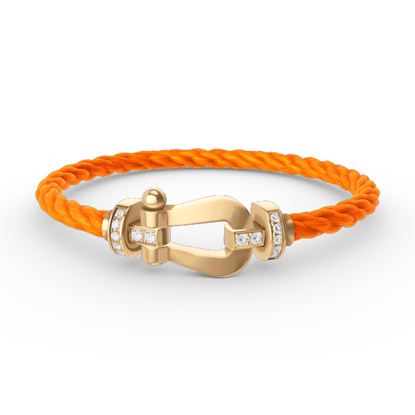 [BLAUE TRÄNEN]FORCE GROSSES HUFEISEN-HALBDIAMANTARMBAND GOLD