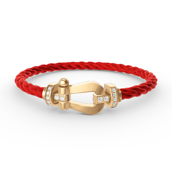 [BLAUE TRÄNEN]FORCE GROSSES HUFEISEN-HALBDIAMANTARMBAND GOLD