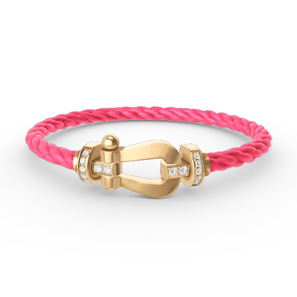 [BLAUE TRÄNEN]FORCE GROSSES HUFEISEN-HALBDIAMANTARMBAND GOLD
