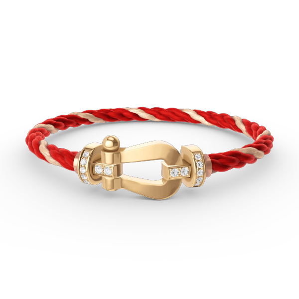 [BLAUE TRÄNEN]FORCE GROSSES HUFEISEN-HALBDIAMANTARMBAND GOLD
