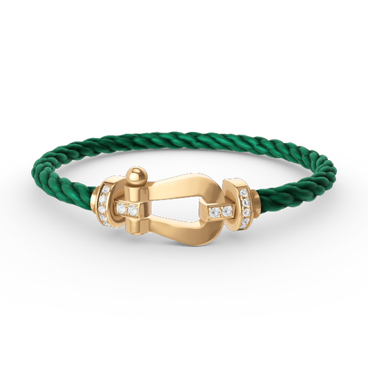 [BLAUE TRÄNEN]FORCE GROSSES HUFEISEN-HALBDIAMANTARMBAND GOLD