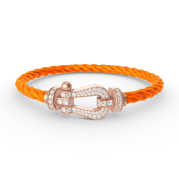 [BLUE TEARS]FORCE GROSSES HUFEISENARMBAND MIT VOLLBESATZ AUS ROSÉGOLD