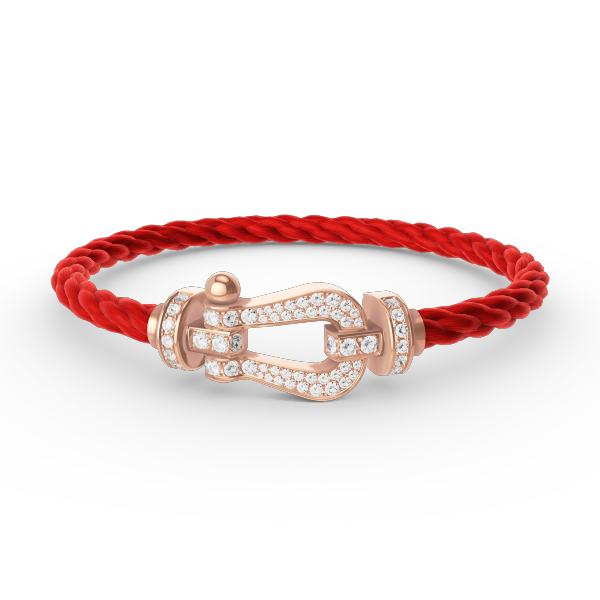 [BLUE TEARS]FORCE GROSSES HUFEISENARMBAND MIT VOLLBESATZ AUS ROSÉGOLD