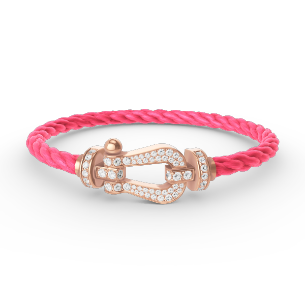 [BLUE TEARS]FORCE GROSSES HUFEISENARMBAND MIT VOLLBESATZ AUS ROSÉGOLD