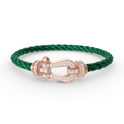 [BLUE TEARS]FORCE GROSSES HUFEISENARMBAND MIT VOLLBESATZ AUS ROSÉGOLD