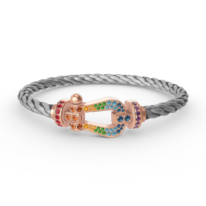 [BLUE TEARS]FORCE GROSSES HUFEISENFARBIGES DIAMANTARMBAND ROSÉGOLD