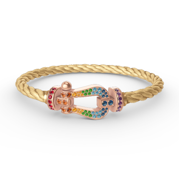[BLUE TEARS]FORCE GROSSES HUFEISENFARBIGES DIAMANTARMBAND ROSÉGOLD