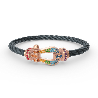 [BLUE TEARS]FORCE GROSSES HUFEISENFARBIGES DIAMANTARMBAND ROSÉGOLD