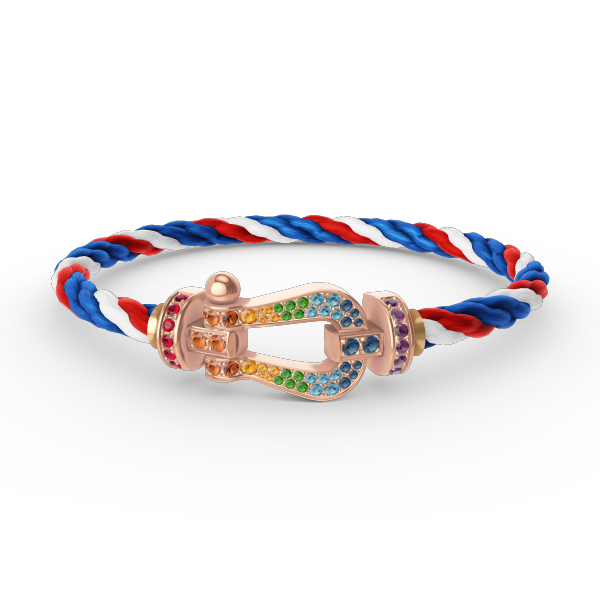 [BLUE TEARS]FORCE GROSSES HUFEISENFARBIGES DIAMANTARMBAND ROSÉGOLD