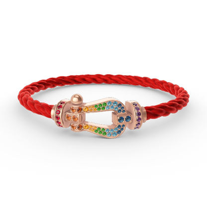 [BLUE TEARS]FORCE GROSSES HUFEISENFARBIGES DIAMANTARMBAND ROSÉGOLD