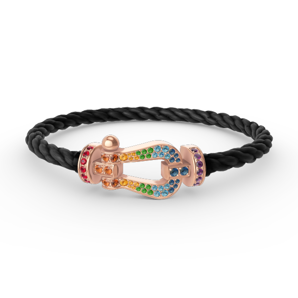 [BLUE TEARS]FORCE GROSSES HUFEISENFARBIGES DIAMANTARMBAND ROSÉGOLD