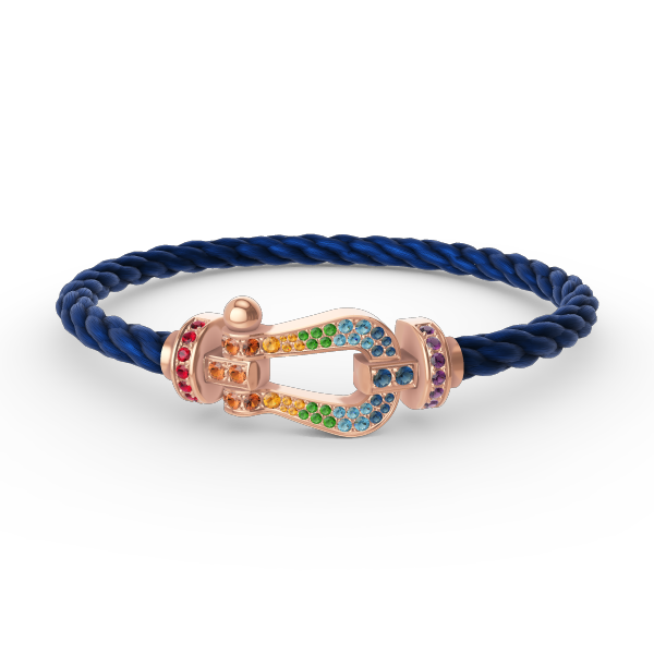 [BLUE TEARS]FORCE GROSSES HUFEISENFARBIGES DIAMANTARMBAND ROSÉGOLD