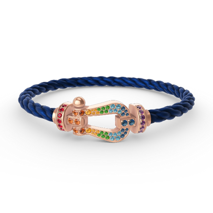 [BLUE TEARS]FORCE GROSSES HUFEISENFARBIGES DIAMANTARMBAND ROSÉGOLD
