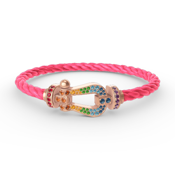 [BLUE TEARS]FORCE GROSSES HUFEISENFARBIGES DIAMANTARMBAND ROSÉGOLD