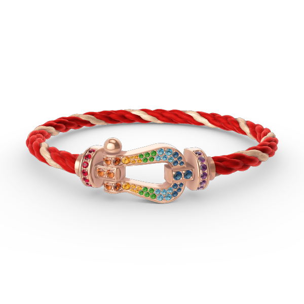 [BLUE TEARS]FORCE GROSSES HUFEISENFARBIGES DIAMANTARMBAND ROSÉGOLD