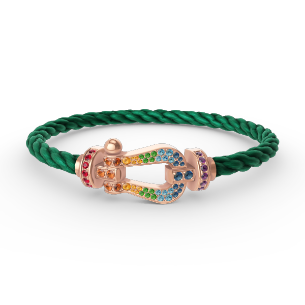 [BLUE TEARS]FORCE GROSSES HUFEISENFARBIGES DIAMANTARMBAND ROSÉGOLD
