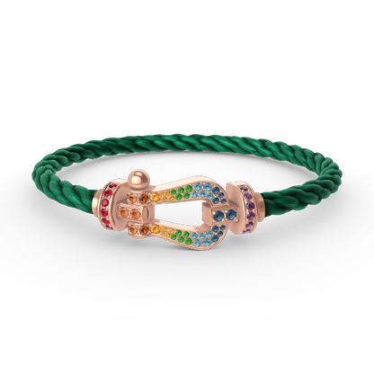 [BLUE TEARS]FORCE GROSSES HUFEISENFARBIGES DIAMANTARMBAND ROSÉGOLD