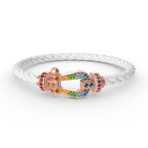 [BLUE TEARS]FORCE GROSSES HUFEISENFARBIGES DIAMANTARMBAND ROSÉGOLD
