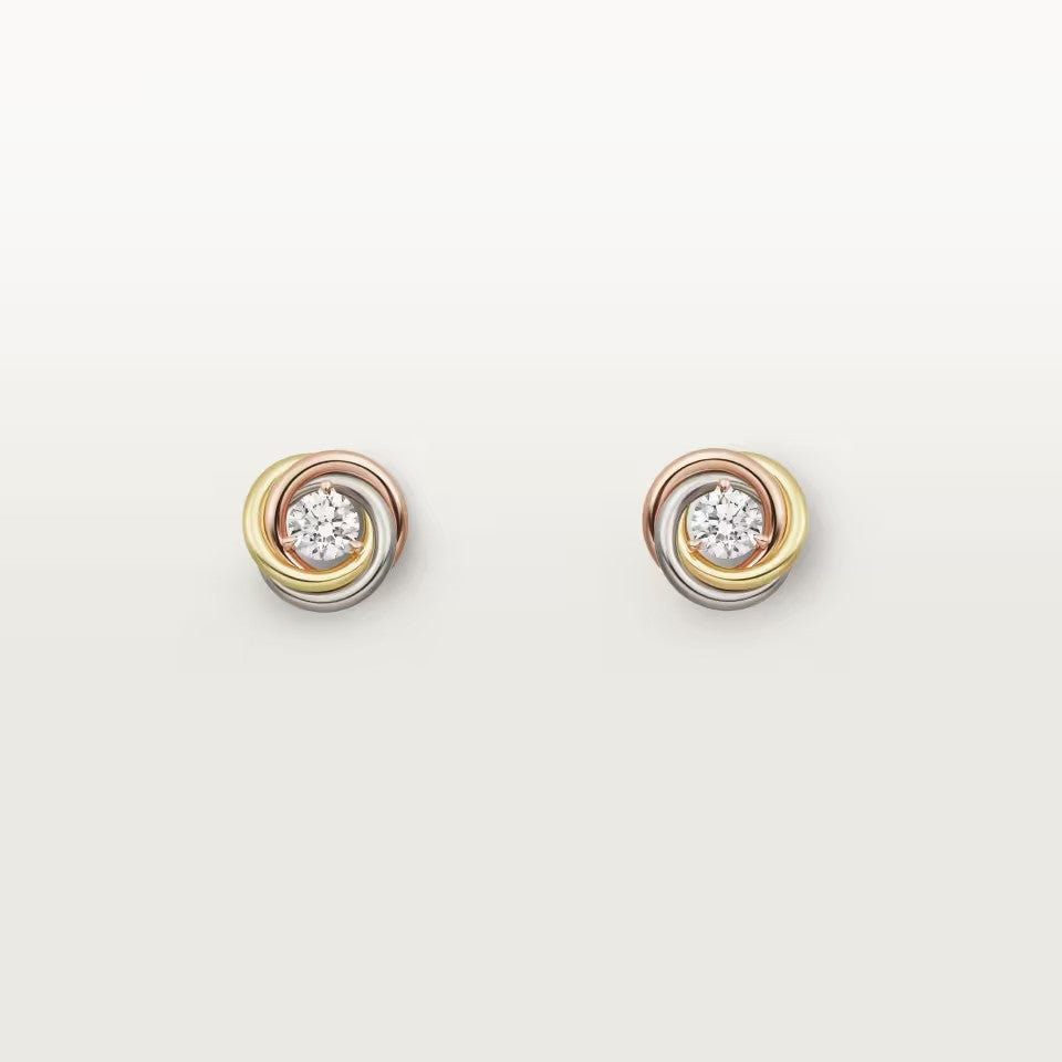 [Blue Tears Jewelry]TRINITY STUD DIAMOND EARRINGS