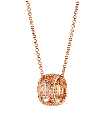 [BLAUE TRÄNEN]PARENTESI HALSKETTE ROTGOLD DIAMANT