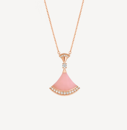 [BLAUE TRÄNEN]TRAUM HALSKETTE ROSA OPAL