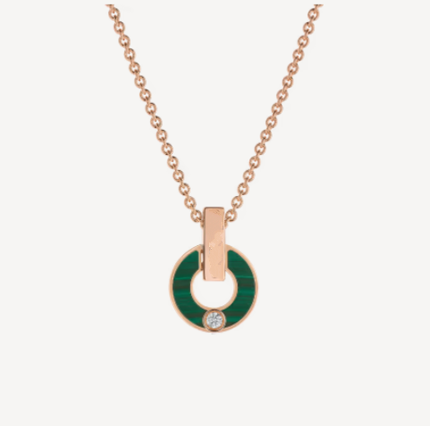 [BLAUE TRÄNEN]GARI HALSKETTE ROSA GOLD MALACHIT