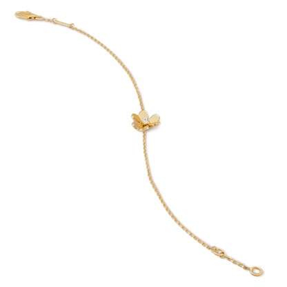 [BLUE TEARS]FRIVOLE GOLD FLOWER PINK MALACHITE BRACELET