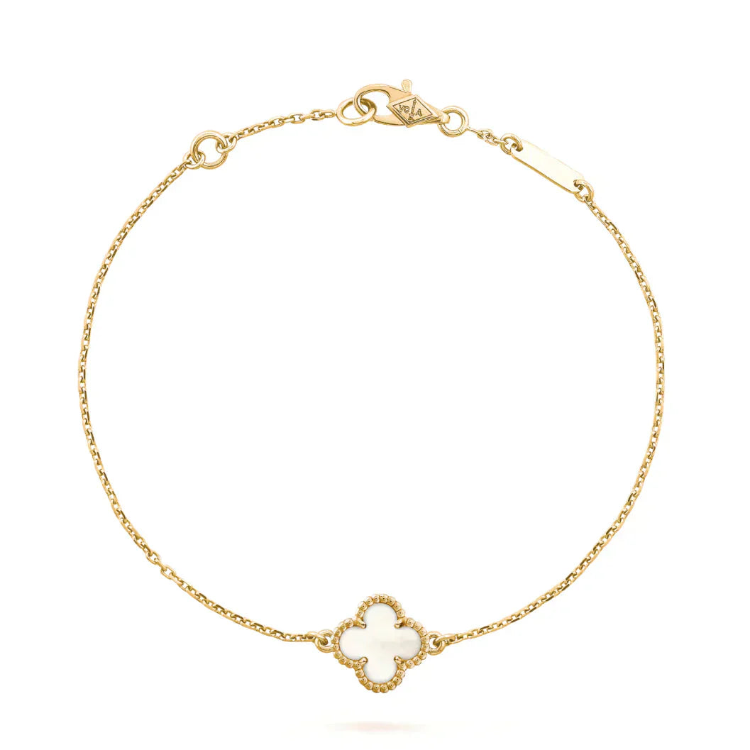 [BLAUE TRÄNEN]KLEE WEISSER MOP EINZELNE BLUMENARMBAND