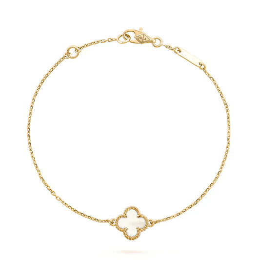 [BLAUE TRÄNEN]KLEE WEISSER MOP EINZELNE BLUMENARMBAND