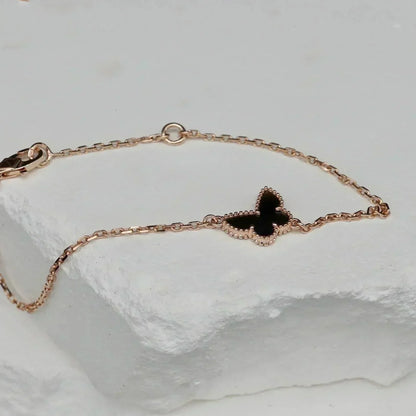 [BLUE TEARS]BUTTERFLY ONYX  BUTTERFLY BRACELET