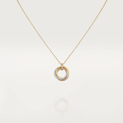 [BLAUE TRÄNEN]TRINITY HALSKETTE SILBER GOLD ROTGOLD DIAMANTEN 