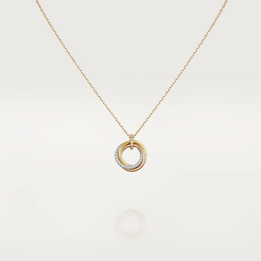 [BLAUE TRÄNEN]TRINITY HALSKETTE SILBER GOLD ROTGOLD DIAMANTEN 