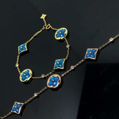 [BLAUE TRÄNEN] BLAUES ARMBAND MIT STERNEN- UND SONNENMOTIV 4