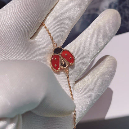 [BLAUE TRÄNEN]LUCKY SPRING 1 MOTIV ROSÉGOLDARMBAND